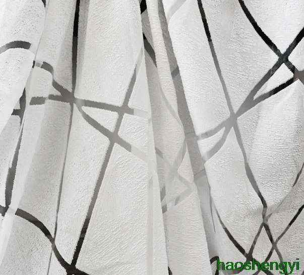 High quality simple fashion white irregular diamond check European root yarn jacquard texture fabric | Дом и сад