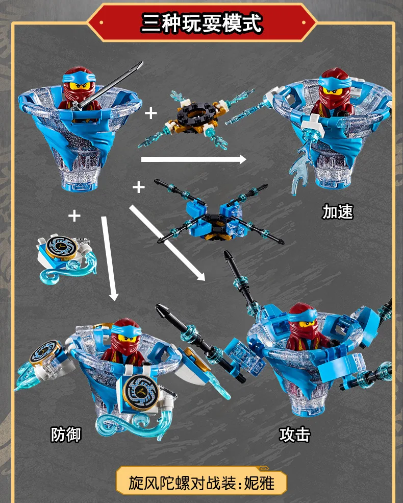 Ninjagoed Spinjitzu Nya Wu Lloyd vs Garmadon строительные блоки комплект кирпичи классический фильм