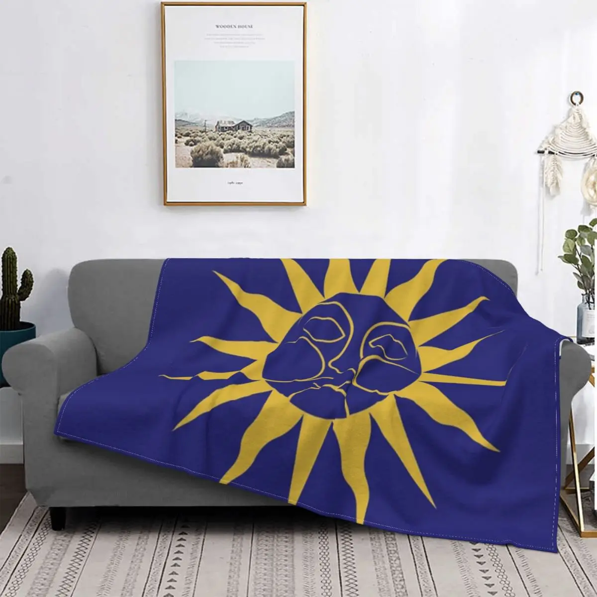 

Wick Erman-Manta de Horror para el sol, colcha de cama a cuadros, ropa de cama, manta a cuadros de Anime, colchas de verano