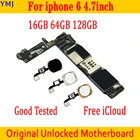 Бесплатный icloud для iPhone 6 Заводская разблокированная материнская плата Оригинальная для iPhone 6 материнская плата сбез Touch ID протестированная материнская плата