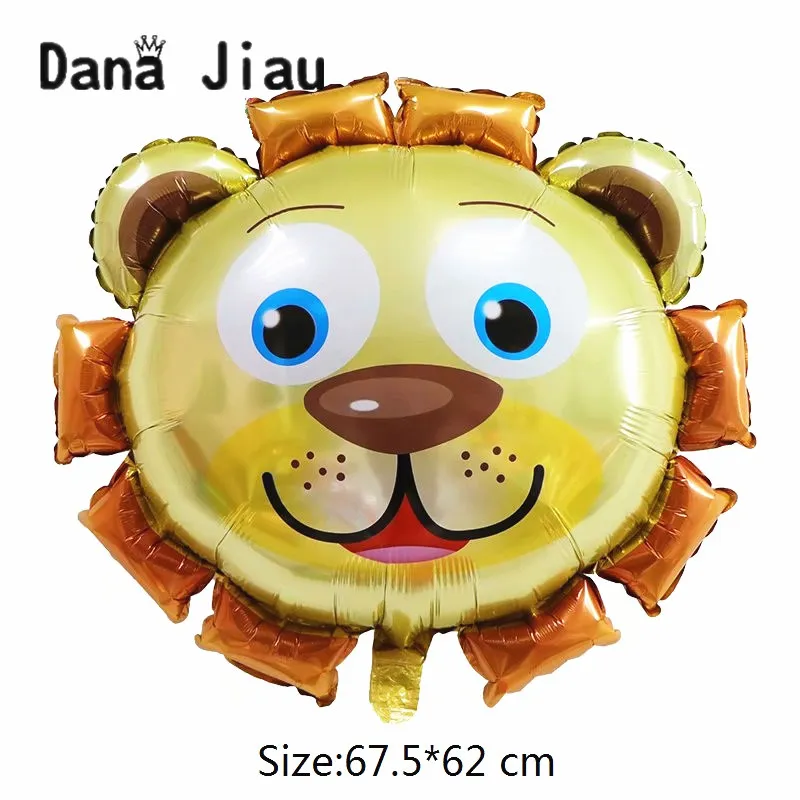 DanaJiau 1 шт. воздушные гелиевые шары в виде тигра Льва с днем рождения декор на тему