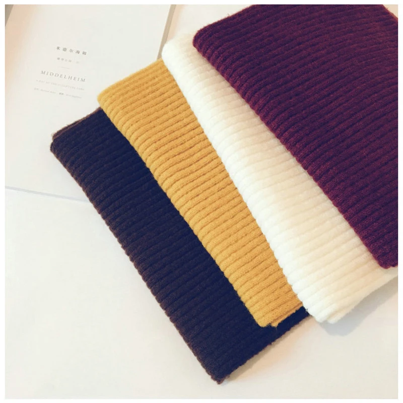 Модный плотный теплый шарф в Корейском стиле для женщин Однотонный женский