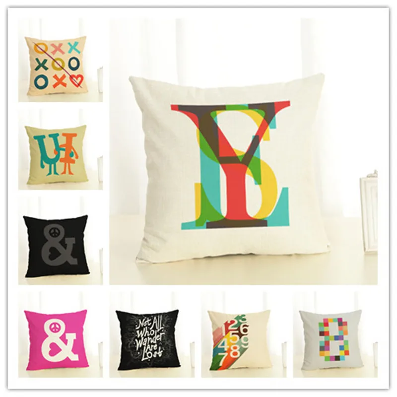 Оптовая торговля подушка на талию с надписью английском языке хлопковая Подушка