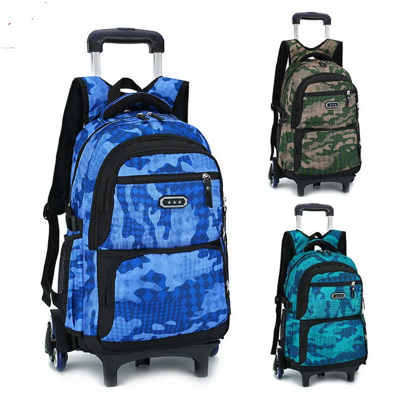 School Children Removable Bags Six Wheels Children's Trolley school Backpack Primary Schoolbags Boys Girls kids Wheeled Backpack