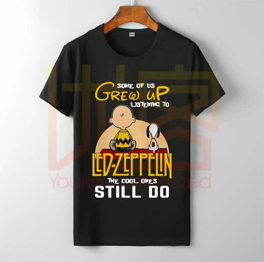 Некоторые из нас взрослели слушать led zeppelin Снупи Собака Рубашка мужская