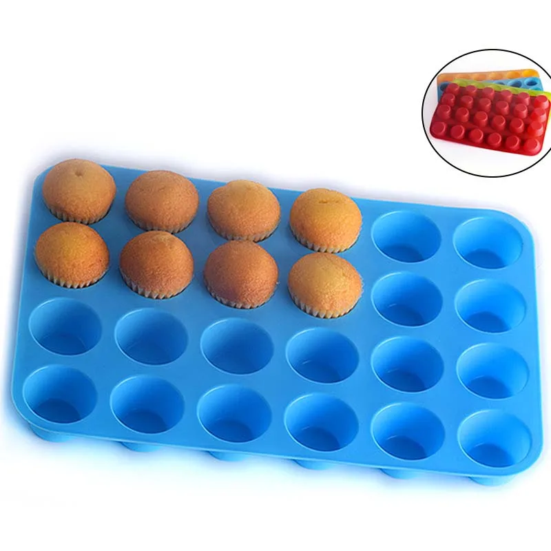 

24 Cavity Silicone Cake Mold Muffin Cup Cake Bakeware Fondant Cupcake Cookies Muffin Chocolate Mould Baking Tools