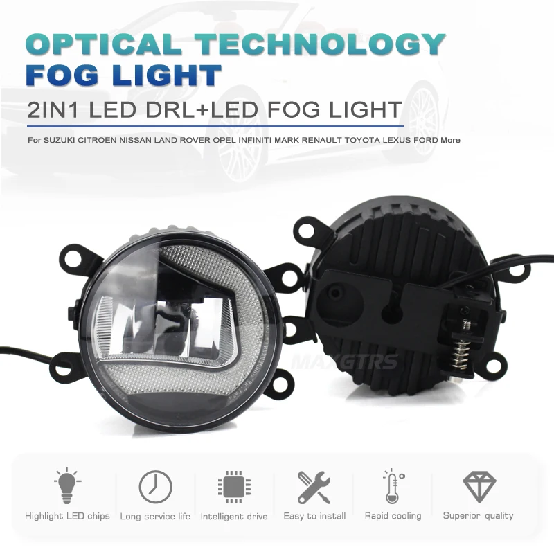 2x 2IN1 3 0 дюйма LED Противотуманные фары светодиодный светильник s в сборе дневного