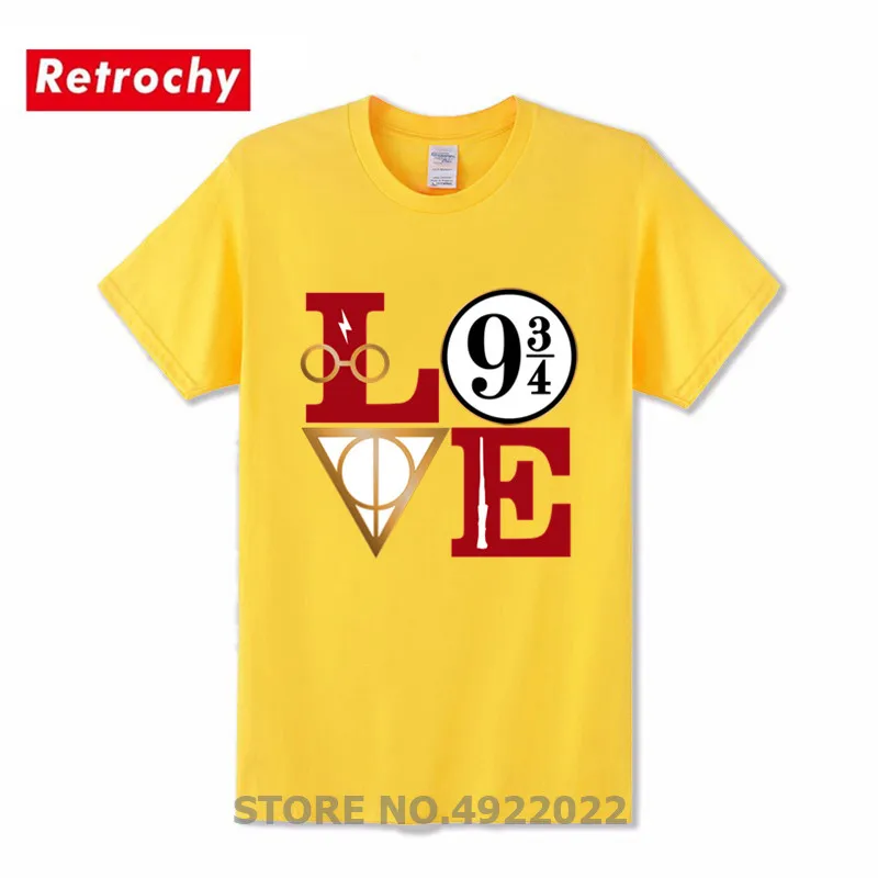 Футболка Hogwarts Harry Love Мужская футболка в стиле хип-хоп с коротким рукавом и