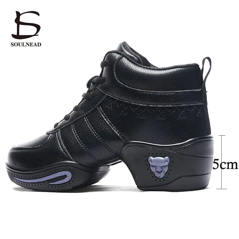 Dance Sneakers For Women Jazz Shoes Ladies Modern Dancing Shoes PU Outdoor Woman Girls Practice Sports Shoes Female Hip Hop Shoe