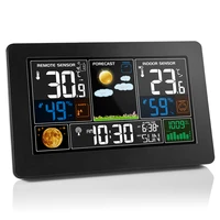 fanju weather station digital alarm clock indoor outdoor thermometer hygrometer barometer usb charger wireless sensor