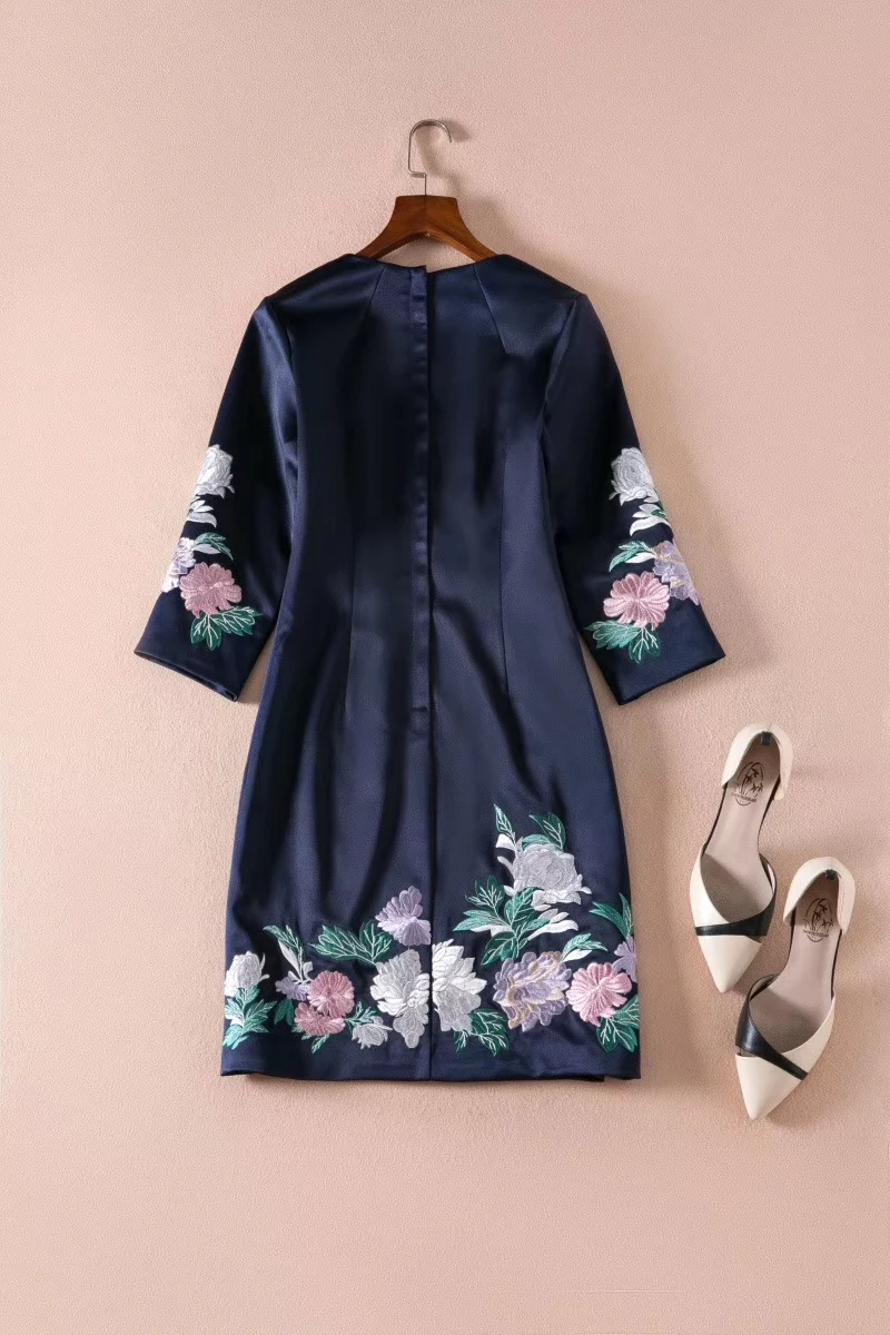 Truevoker осень дизайнерское платье для женщин Высокое качество 3/4 рукава в стиле