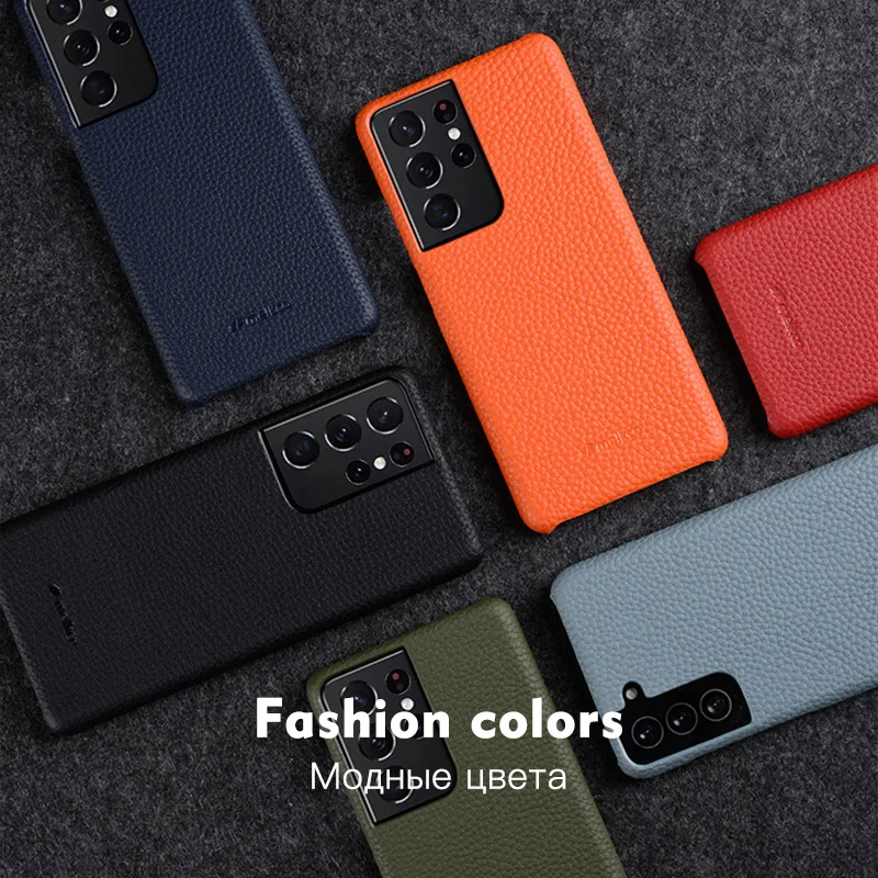 melkco premium genuine leather case for samsung galaxy s21 ultra plus 5g cases luxury fashion cow business phone cover free global shipping