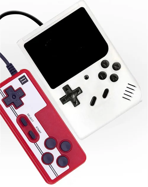White with Gamepad Горячая перезаряжаемая 400 В 1 видео портативная игровая консоль Ретро игра мини портативный плеер для детей подарок встроенные 400 игры - Цвет: White with Gamepad