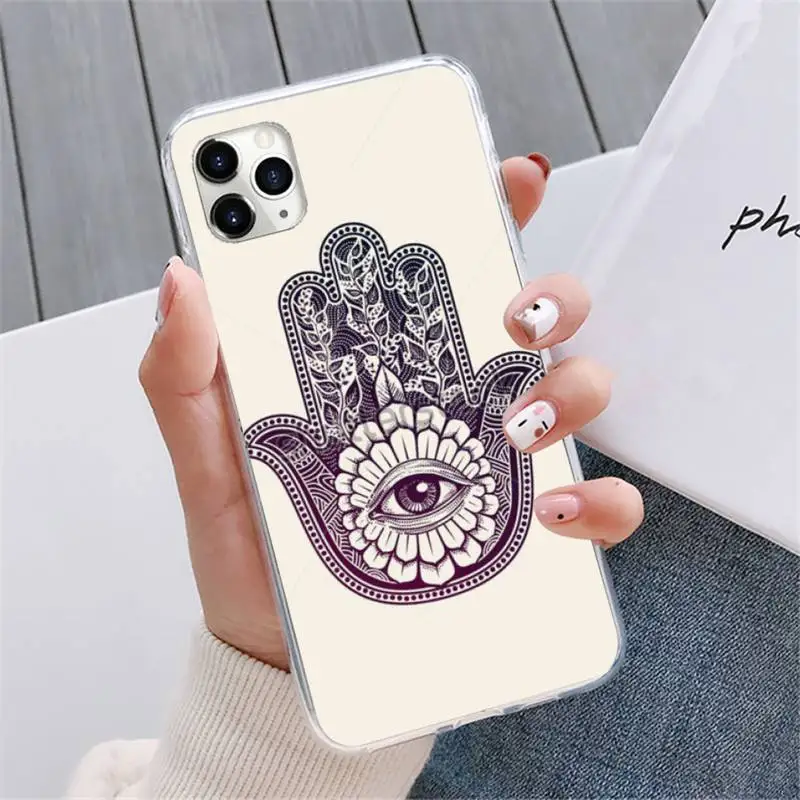 

Hamsa Hand of Fatima Phone Case For iphone 12 5 5s 5c se 6 6s 7 8 plus x xs xr 11 pro max mini