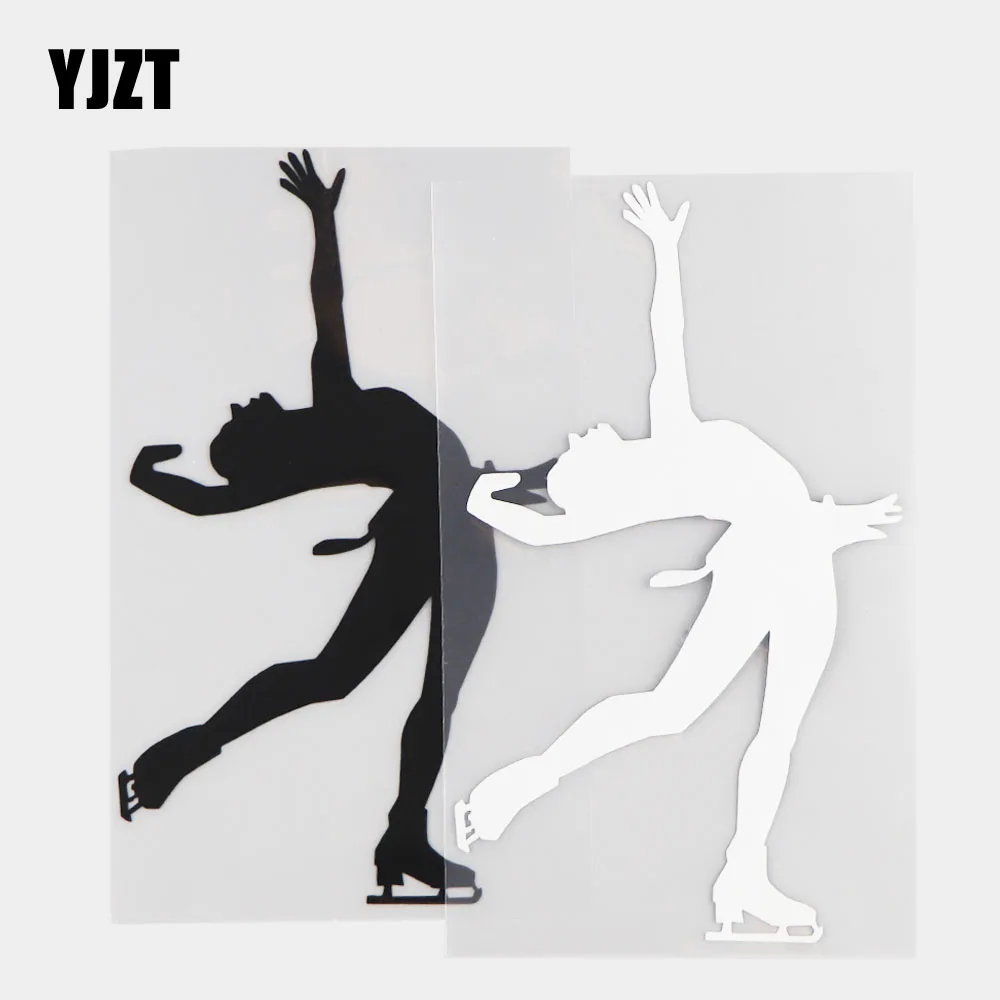 

YJZT, 10,4 × 17,8 см, автомобильная наклейка, красивая фигурка фигурки, виниловая наклейка, украшение, черный/серебристый 20A-0196