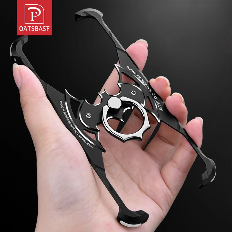 Металлический Чехол OATSBASF с рисунком летучей мыши для IPhone X индивидуальный чехол