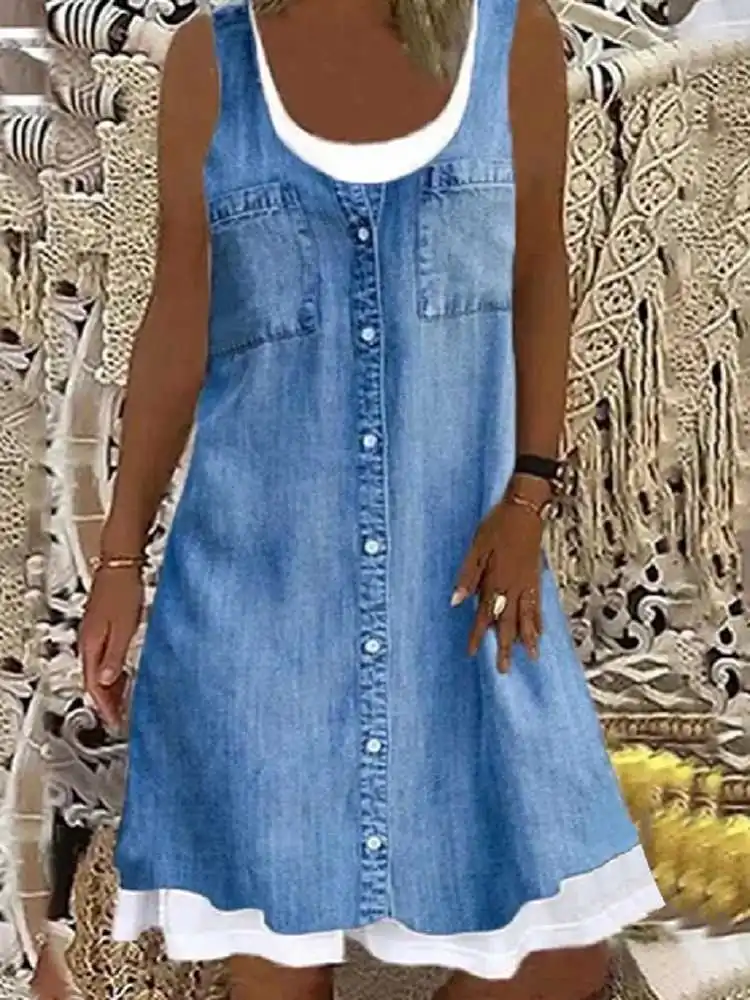 

2021 Women's Loose Fashion Digital Printing Casual Dress