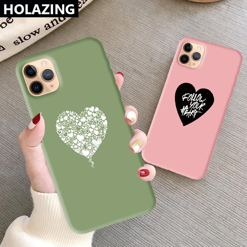 Для iPhone 11 Pro XS Max XR X 8 Plus 7 6S силиконовый чехол следуем за сердцем сладкие яркие
