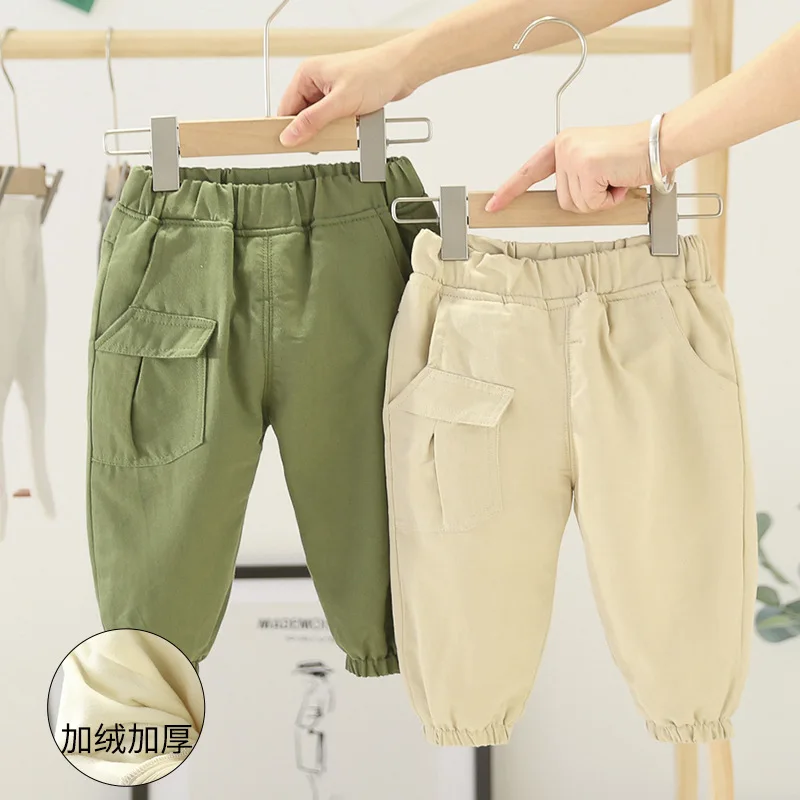Новая мода для детей возрастом до 2 лет 2019 зимние хлопковые уплотненные штаны