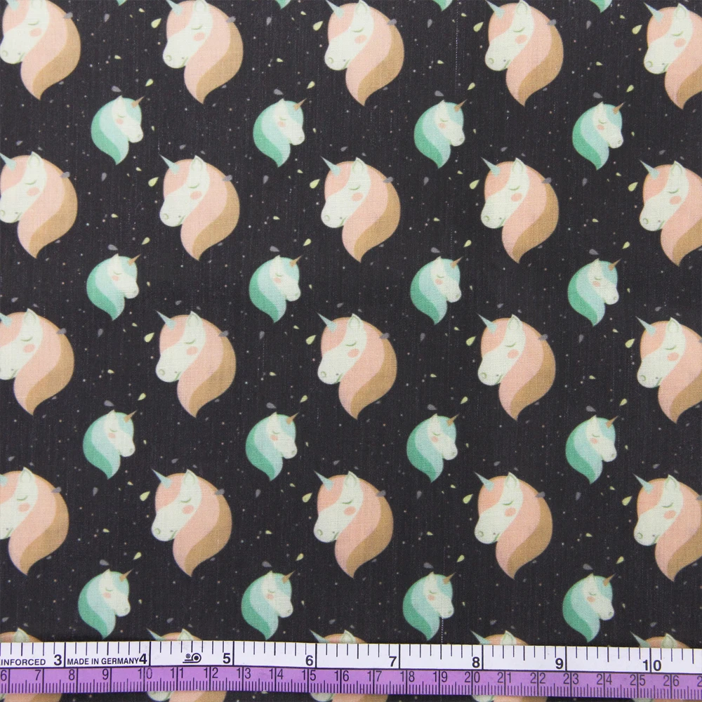 David accessories 50*145 см олень Единорог Снеговик Рождество Пасхальная полиэстер хлопок ткань для ткань дом текстиль Вышивание, c2845 - Цвет: 1052478001