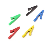 5pcs c7187 pure copper insulated alligator clip can be welded in line 2mm test lead medical electrode clip