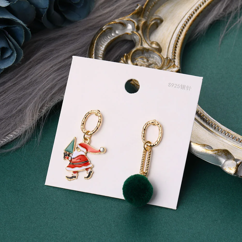 

IFMIA New Christmas Pendant Stud Earrings Christmas Snowman Tree Pentagram Snowflake Letter Earrings Jewelry 2020 Accessories
