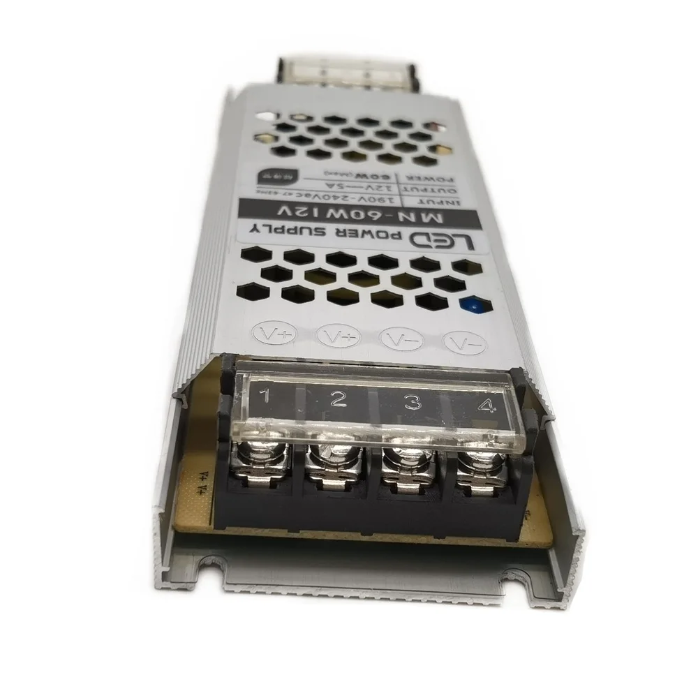 Ультра тонкий светодиодный Питание DC 12V 24V трансформаторы систем освещения 60W 100W