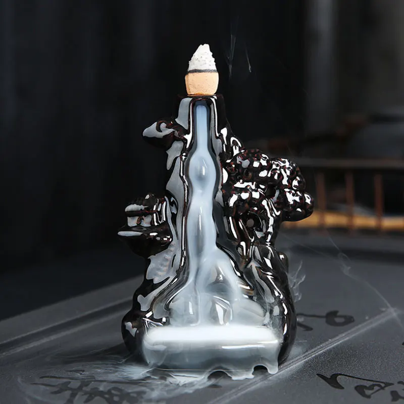 Ceramic Smoke Backflow Incense Burners Tower Incense Censer Base Creative Decoration Aromatherapy Supplies Home Decor jj0101 - Цвет: censer8