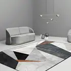 200*300 см Модный современный мраморный узор геометрические строчки черный серый гостиная спальня прикроватный коврик