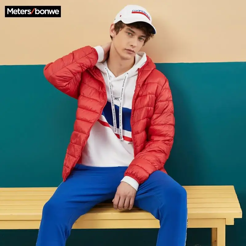 Мужская куртка с капюшоном Metersbonwe хлопковый светильник для студентов на