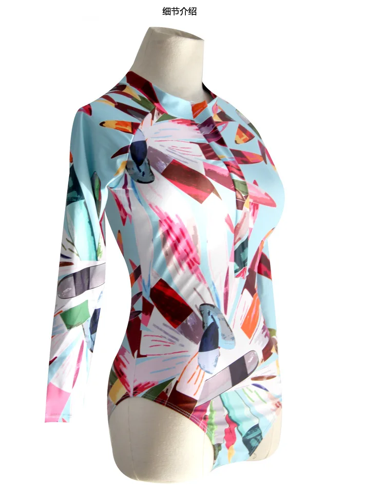 

Sexy Swimsuit surfingsuit Woman one-piece female swim suit Skinny Surfing Diving Serve Swimwear Hot Spring Long Sleeve