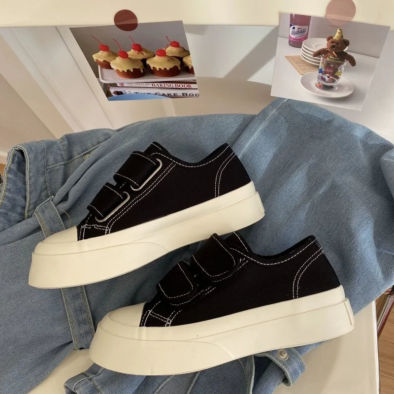 

Women Sports Shoes Canvas Platform White Tennis Casual Spring Autumn 2021 Basket Flat Vulcanize Running Sneakers Lolita Kawaii