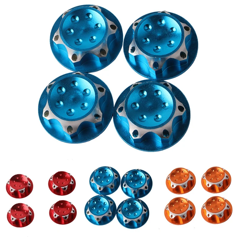 

4Pc Aluminum Wheel Hub Cover Antidust Cover 17mm HEX Nut for RC 1:8 Model Car I