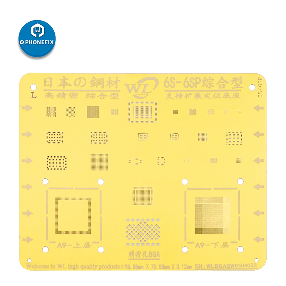 WL IC Chip BGA трафарет для реболлинга iPhone 11 12 XS MAX XR 8p 7 6s 6 5S 5 высококачественный