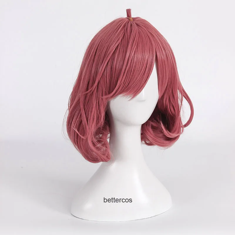 Noragami Ebisu Kofuku Cosplay Wig Short Pink Heat Resistant Synthetic Hair Wigs + Cap | Тематическая одежда и униформа