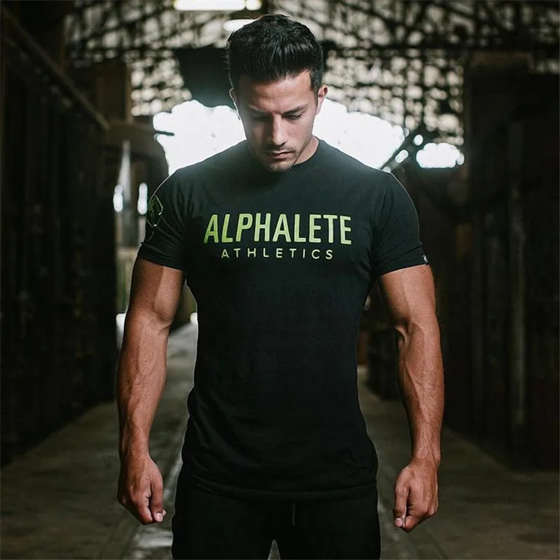 Футболка мужская с надписью хлопок модная тенниска коротким рукавом майка для