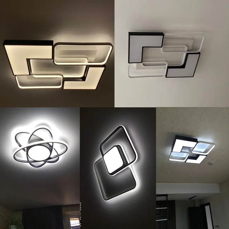 Arañas LED modernas para sala de estar, luminarias para dormitorio, cocina, candelabro LED montado en el techo, lámpara de araña