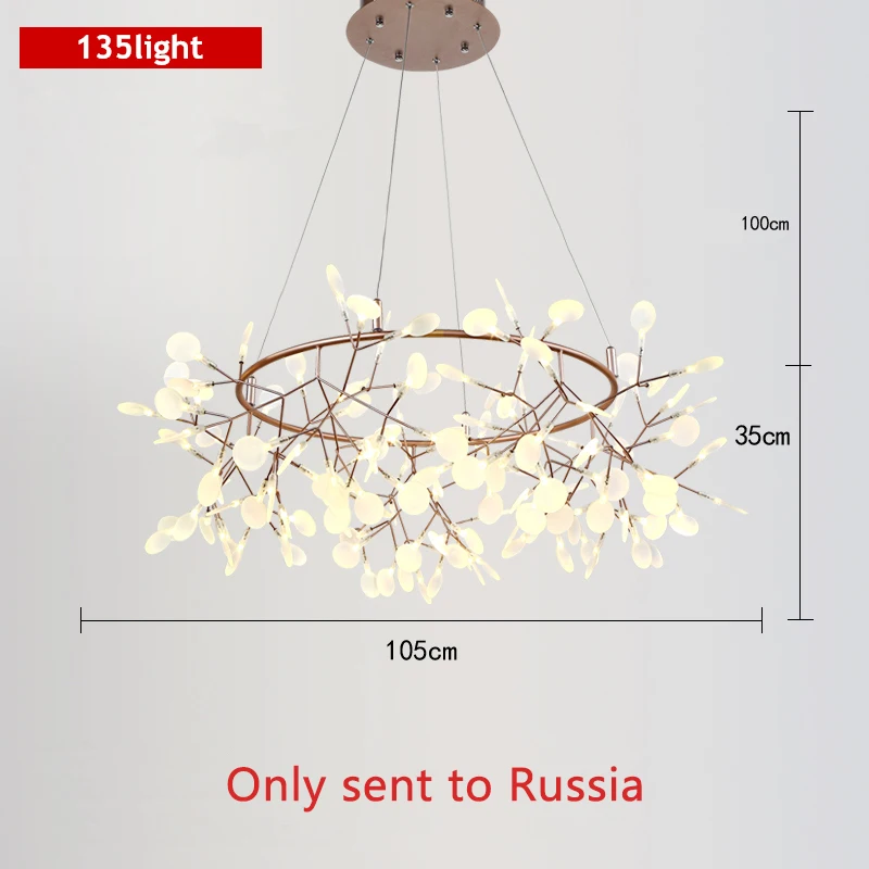 135light-RU Современный светодиодный подвесной светильник, скандинавские акриловые ветви, светильник для столовой, кухни, дизайнерские промышленные подвесные лампы, светильник ing - Цвет корпуса: 135light-RU