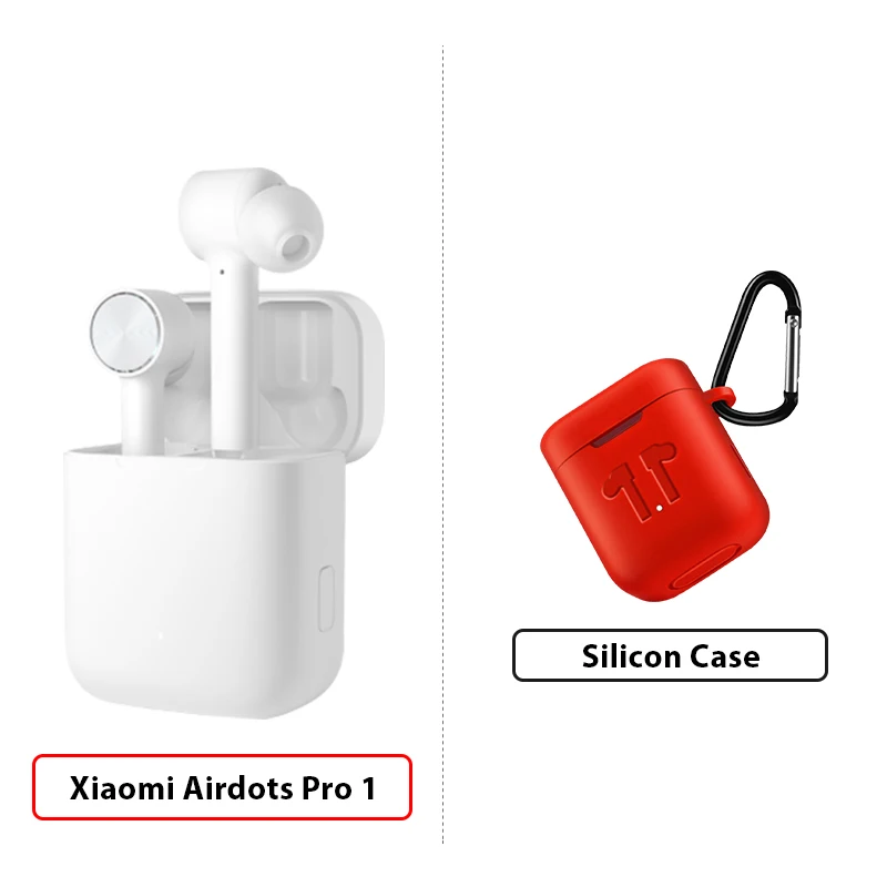 Сяо mi Airdots mi Air СПЦ Bluetooth наушники ANC переключатель ENC HD Авто пауза коснитесь Управление для Ios и Android - Цвет: 1 Add Red Case