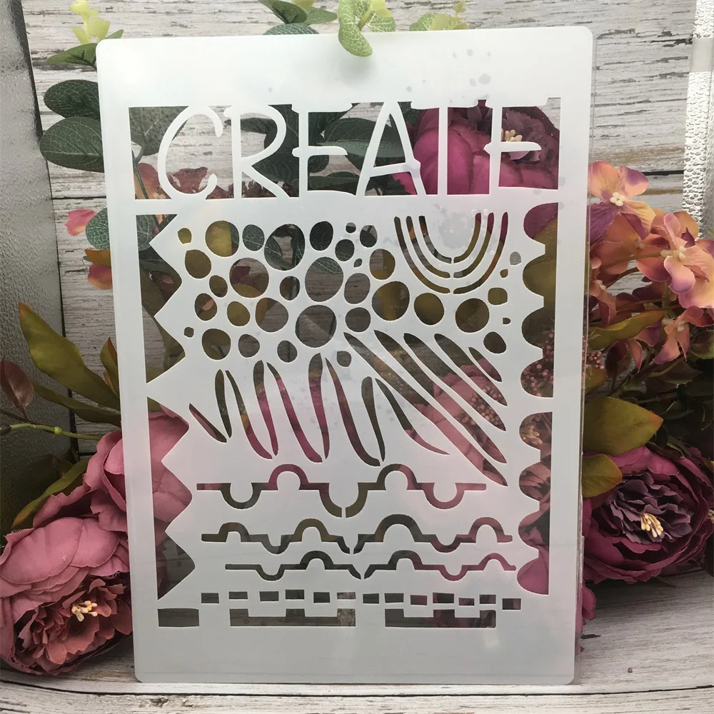 

A4 29cm Create Wavy Line Dot DIY Layering Stencils Wall Painting Scrapbook Coloring Embossing Album Decorative Template