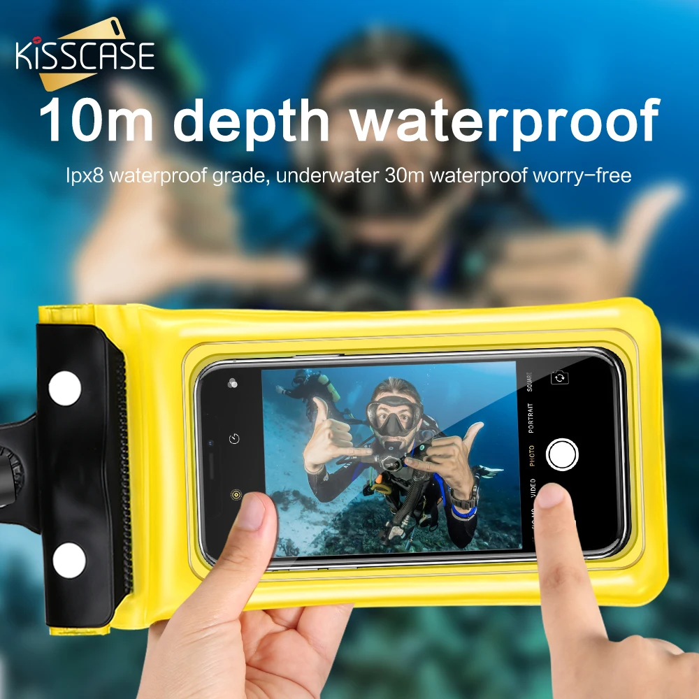 KISSCASE водонепроницаемый чехол для телефона с защитой от потери huawei P20Pro P30 Lite Honor 8X9