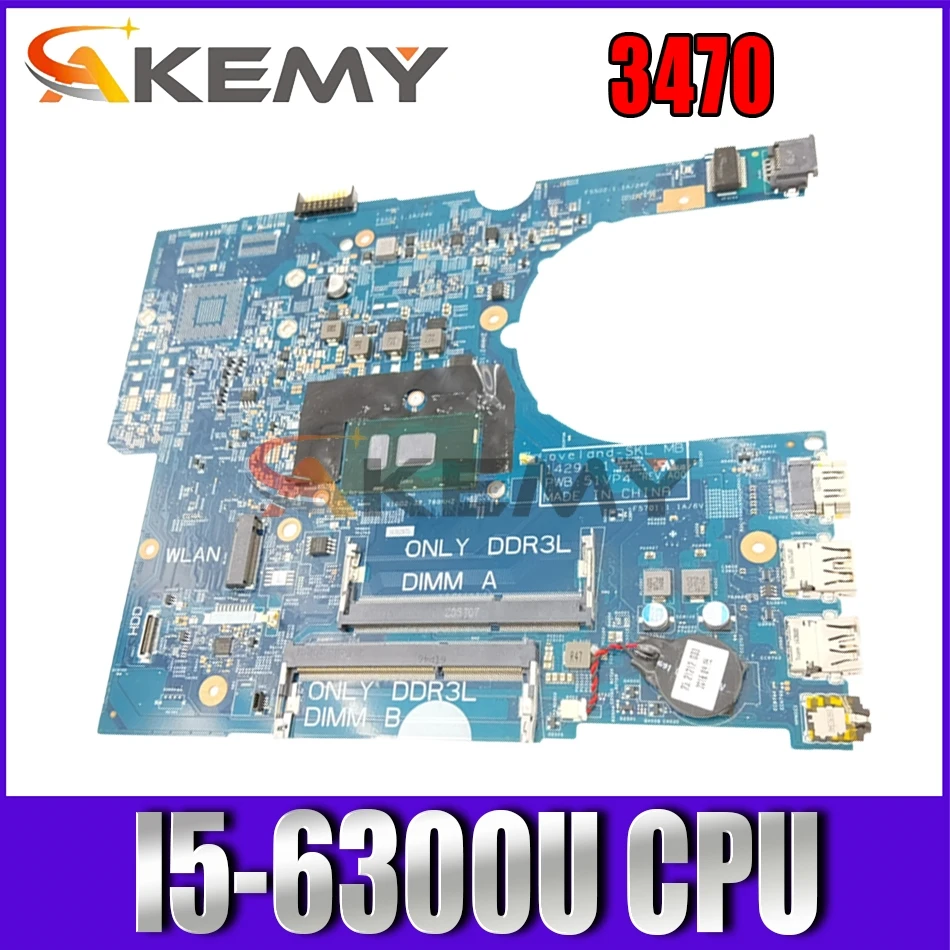 Бесплатная доставка Для материнской платы ноутбука Latitude 3470 CN-0VWFGF 0VWFGF 14291-1 с