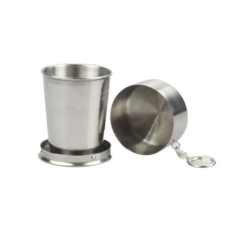 Походная Складная портативная чашка уличная дорожная кружка из нержавеющей