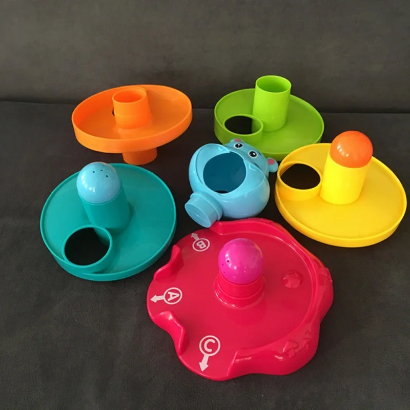 5 слойная Вращающаяся башня сделай сам с шариком медведем из мультфильма