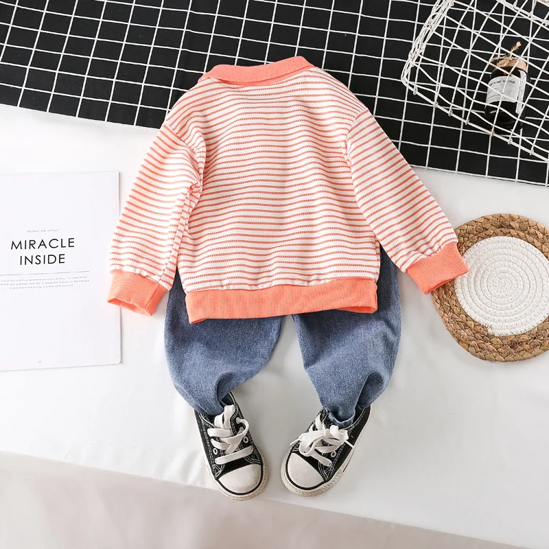 

Boys Clothing Sets Spring Autumn Children Casual Cotton Coat Denim Pants 2pcs Tracksuits For Baby Boy Toddler Sports Suits 2 3 4
