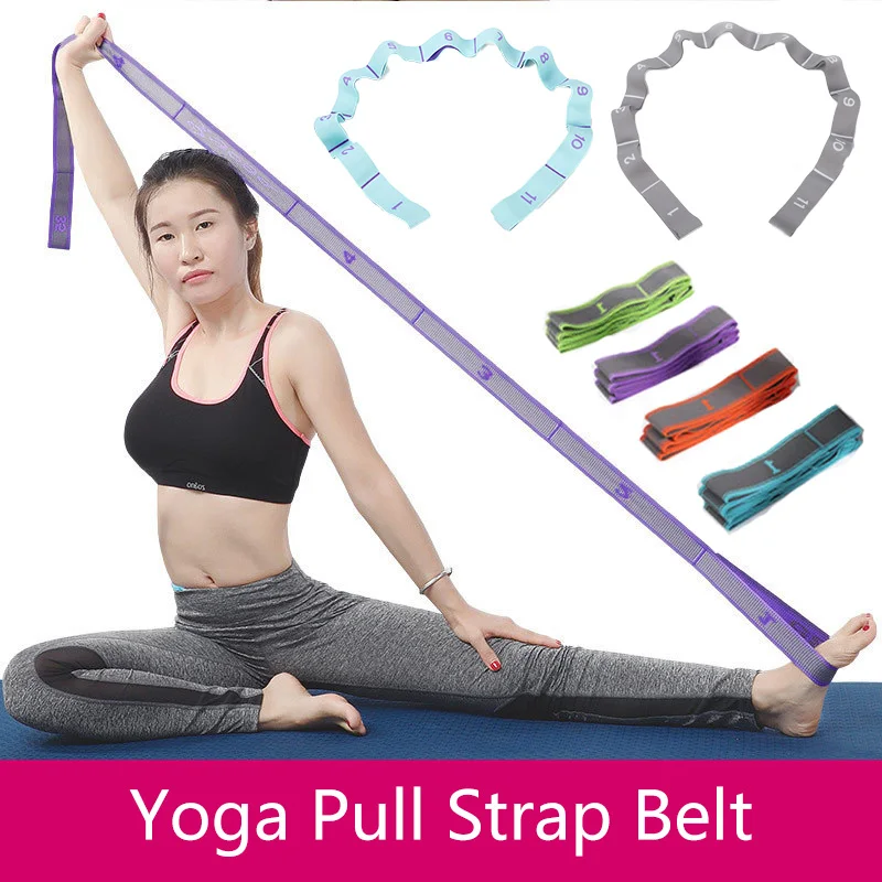 

Yoga Pull Strap Belt Latin Dance Training Stretching Band Loop GYM Fitness Resistance Bands Pilates Exercise Elastic Belt