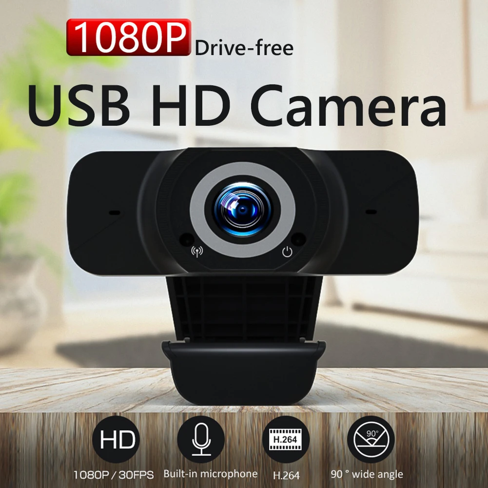 

1080P HD Webs камера широкоформатная USB подключи и работай видеозапись веб-камера ПК для школы офиса Рабочие аксессуары