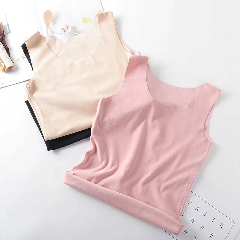 Термобелье модные зимние теплые топы мягкое нижнее белье теплый женский топ на