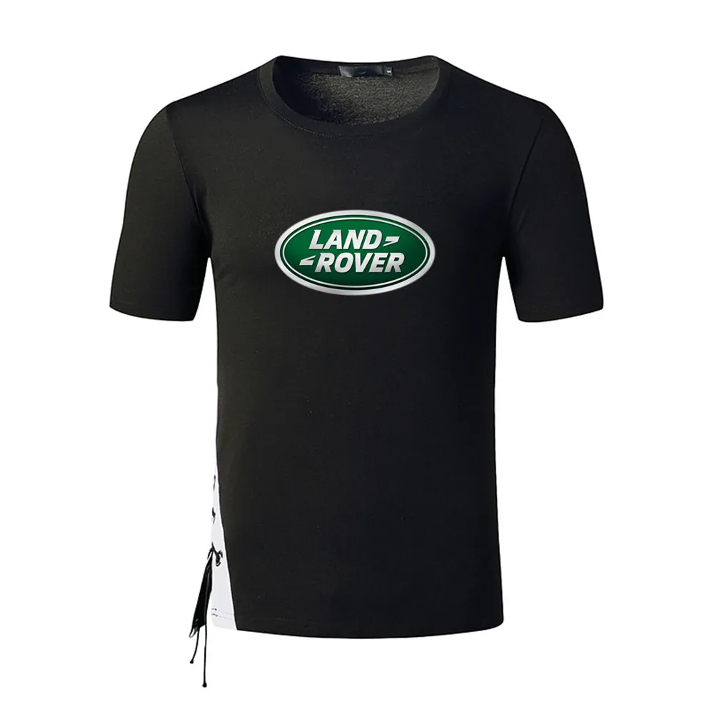 

2021 Spring and summer men's trendy brand LAND ROVER car logo personality printing short-sleeved wild round neck slim cotton top
