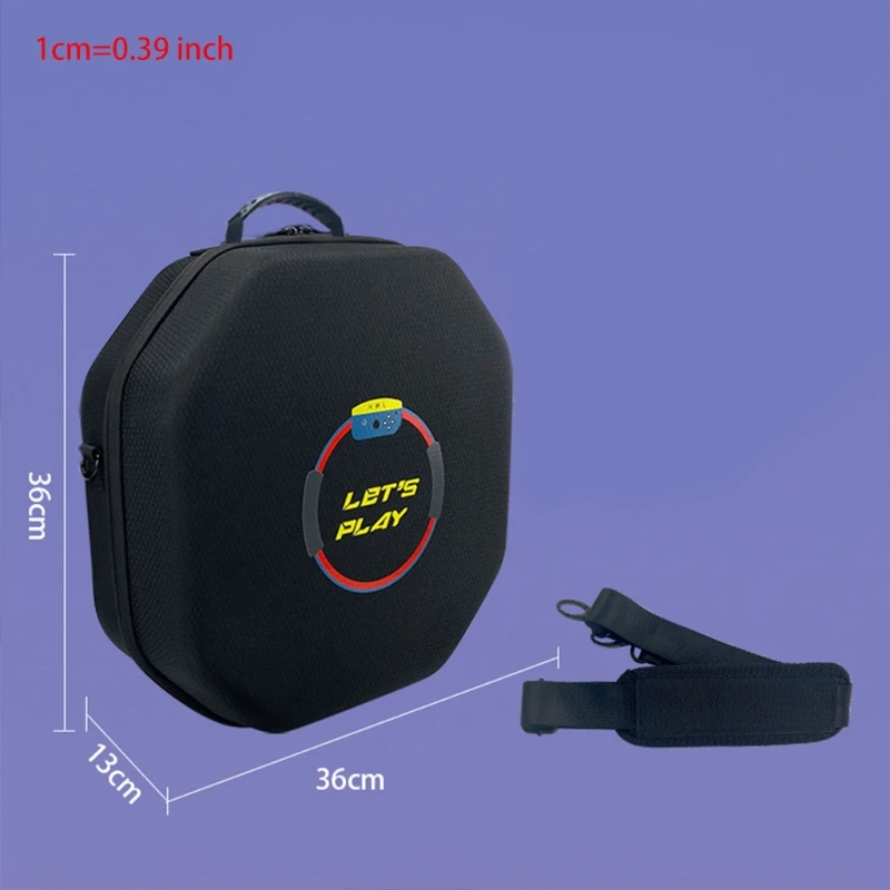 

P82F Drop Resistant EVA Easy to Clean Black Hard Carrying Case Storage Bag for Switch Ring Fit Accessories